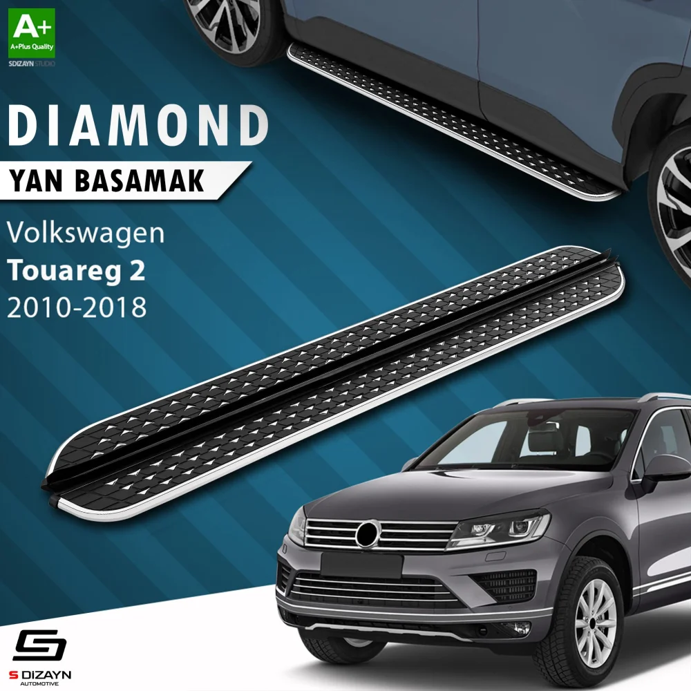 S-Dizayn VW Touareg 2 Diamond Krom Yan Basamak 193 Cm 2010-2018