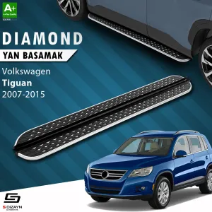 S-Dizayn VW Tiguan Diamond Krom Yan Basamak 173 Cm 2007-2015 thumb 1