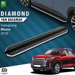 S-Dizayn Ssangyong Musso Diamond Krom Yan Basamak 203 Cm 2018 Üzeri thumb 1