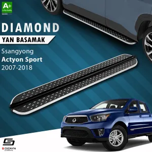 S-Dizayn Ssangyong Actyon Sports Diamond Krom Yan Basamak 203 Cm 2007-2018 thumb 1