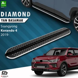 S-Dizayn Ssangyong Korando Diamond Krom Yan Basamak 183 Cm 2019 Üzeri thumb 1