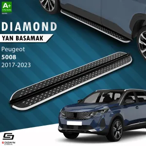 Peugeot 5008 2017-Günümüz (P87) uyumlu 2 Diamond Krom Yan Basamak 203 Cm 2017-2023 modelleri DRS Tuning'de. Kaliteli malzeme, hızlı kargo ve güvenli
