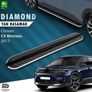 Citroen C5 Aircross 2017-Günümüz (C84) uyumlu Diamond Krom Yan Basamak 193 Cm 2017 Üzeri modelleri DRS Tuning'de. Kaliteli malzeme, hızlı kargo ve güvenli