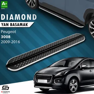 S-Dizayn Peugeot 3008 Diamond Krom Yan Basamak 183 Cm 2009-2016 thumb 1