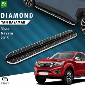 S-Dizayn Nissan Navara 3 Diamond Krom Yan Basamak 203 Cm 2015 Üzeri thumb 1