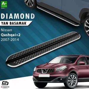 Nissan Qashqai 2006-2013 (J10) uyumlu +2 Diamond Krom Yan Basamak 183 Cm 2007-2014 modelleri DRS Tuning'de. Kaliteli malzeme, hızlı kargo ve güvenli