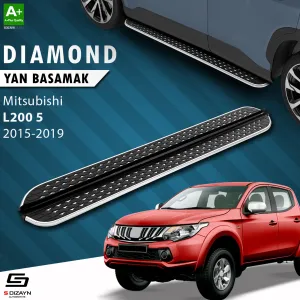 S-Dizayn Mitsubishi L200 5 Diamond Krom Yan Basamak 193 Cm 2015-2019 thumb 1