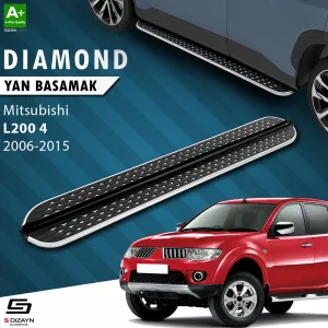 S-Dizayn Mitsubishi L200 4 Diamond Krom Yan Basamak 193 Cm 2006-2015 thumb 1