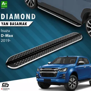 S-Dizayn Isuzu D-Max 3 Diamond Krom Yan Basamak 203 Cm 2019 Üzeri thumb 1