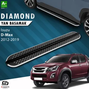 S-Dizayn Isuzu D-Max 2 Diamond Krom Yan Basamak 203 Cm 2012-2019 thumb 1