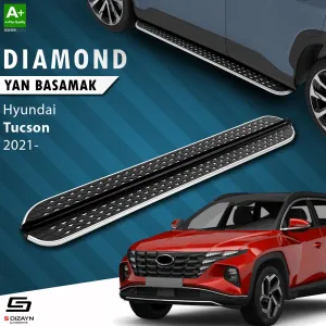 Hyundai Tucson 2020-Günümüz (NX4) uyumlu 4 Diamond Krom Yan Basamak 173 Cm 2021-2024 modelleri DRS Tuning'de. Kaliteli malzeme, hızlı kargo ve güvenli