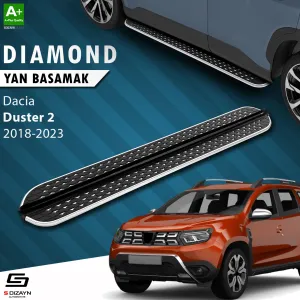 Dacia Duster 2017-2024 (HM) uyumlu 2 Diamond Krom Yan Basamak 173 Cm 2018-2023 modelleri DRS Tuning'de. Kaliteli malzeme, hızlı kargo ve güvenli alışverişle