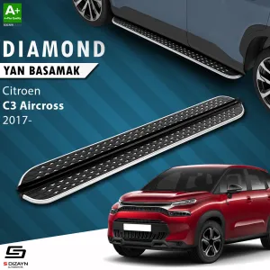 Citroen C3 Aircross 2017-2024 (A88) uyumlu Diamond Krom Yan Basamak 183 Cm 2017 Üzeri modelleri DRS Tuning'de. Kaliteli malzeme, hızlı kargo ve güvenli