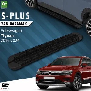 S-Dizayn VW Tiguan 2 S-Plus Siyah Yan Basamak 173 Cm Etekli 2016-2024 thumb 1