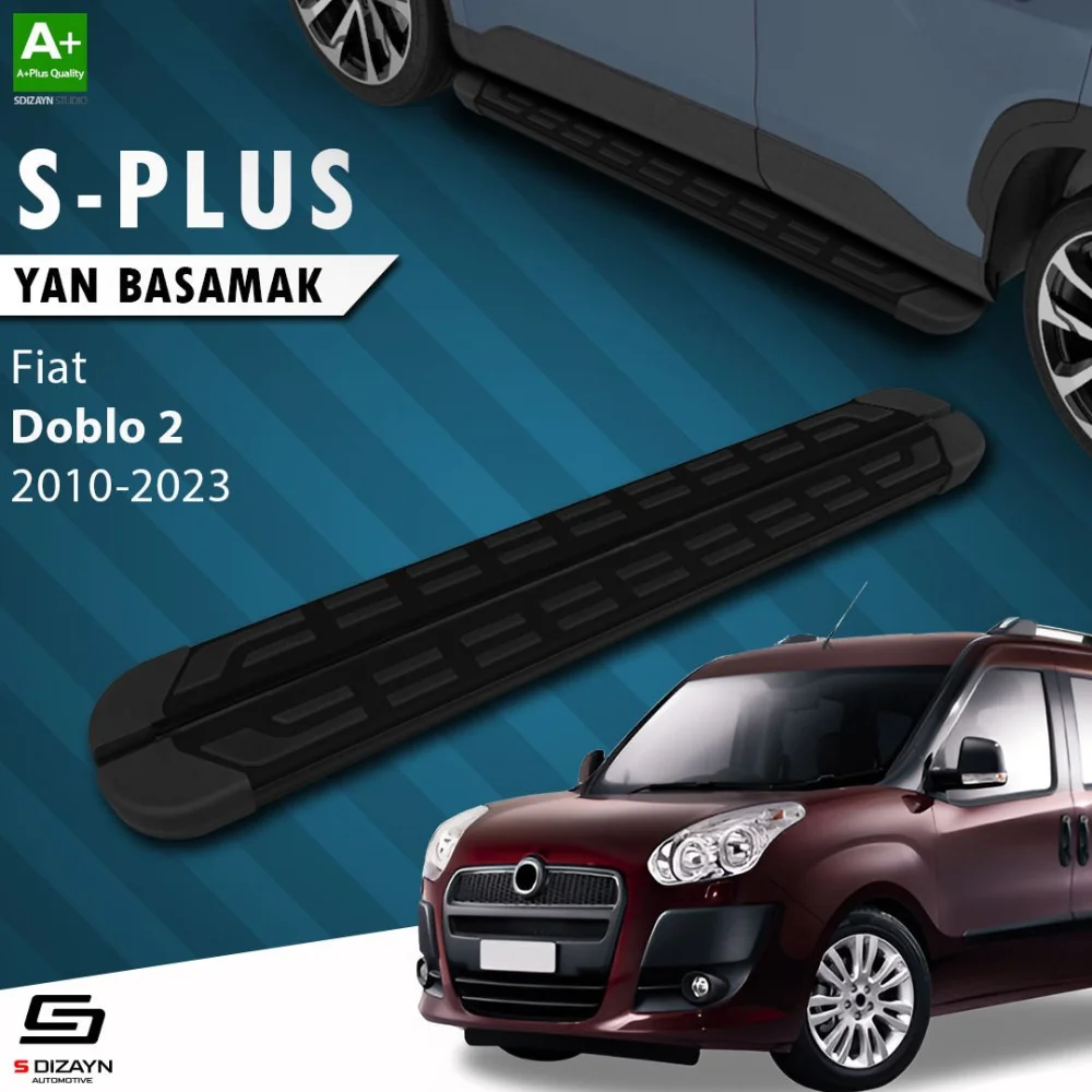 S-Dizayn Fiat Doblo 2 S-Plus Siyah Yan Basamak 193 Cm 2010-2022