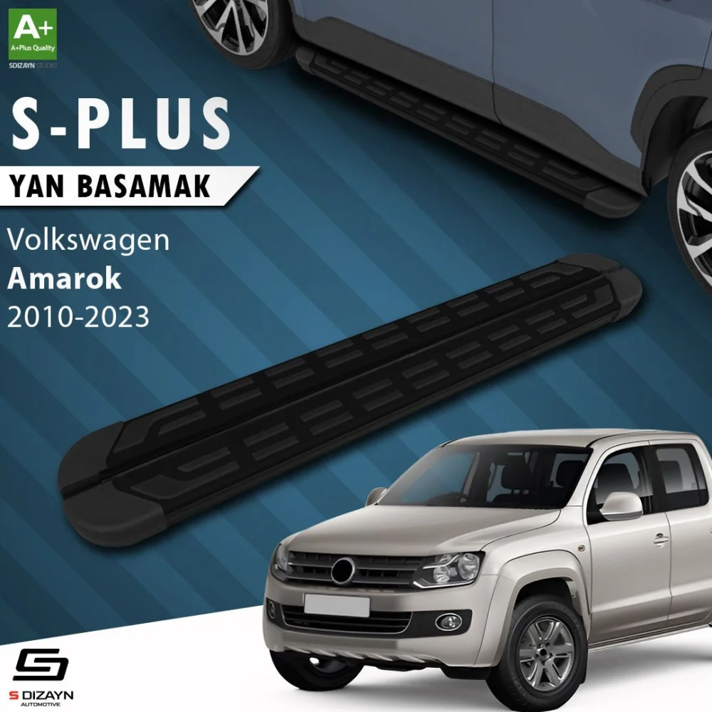 S-Dizayn VW Amarok S-Plus Siyah Yan Basamak 203 Cm 2010-2023