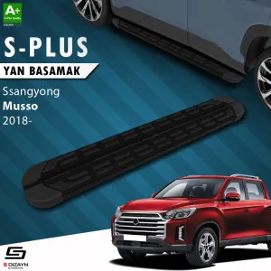 S-Dizayn Ssangyong Musso S-Plus Siyah Yan Basamak 203 Cm 2018 Üzeri thumb 1