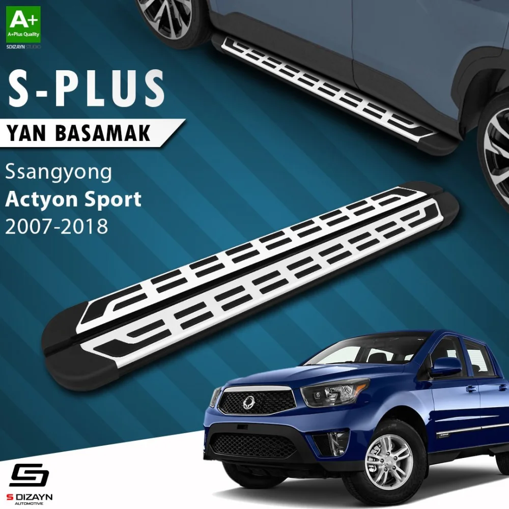 S-Dizayn Ssangyong Actyon Sports S-Plus Gri Yan Basamak 203 Cm 2007-2018