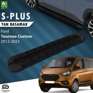 S-Dizayn Ford Tourneo Custom Kısa Şase S-Plus Siyah Yan Basamak 203 Cm 2012-2023 thumb 1