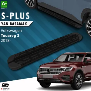 S-Dizayn VW Touareg 3 S-Plus Siyah Yan Basamak 193 Cm Etekli 2018 Üzeri thumb 1