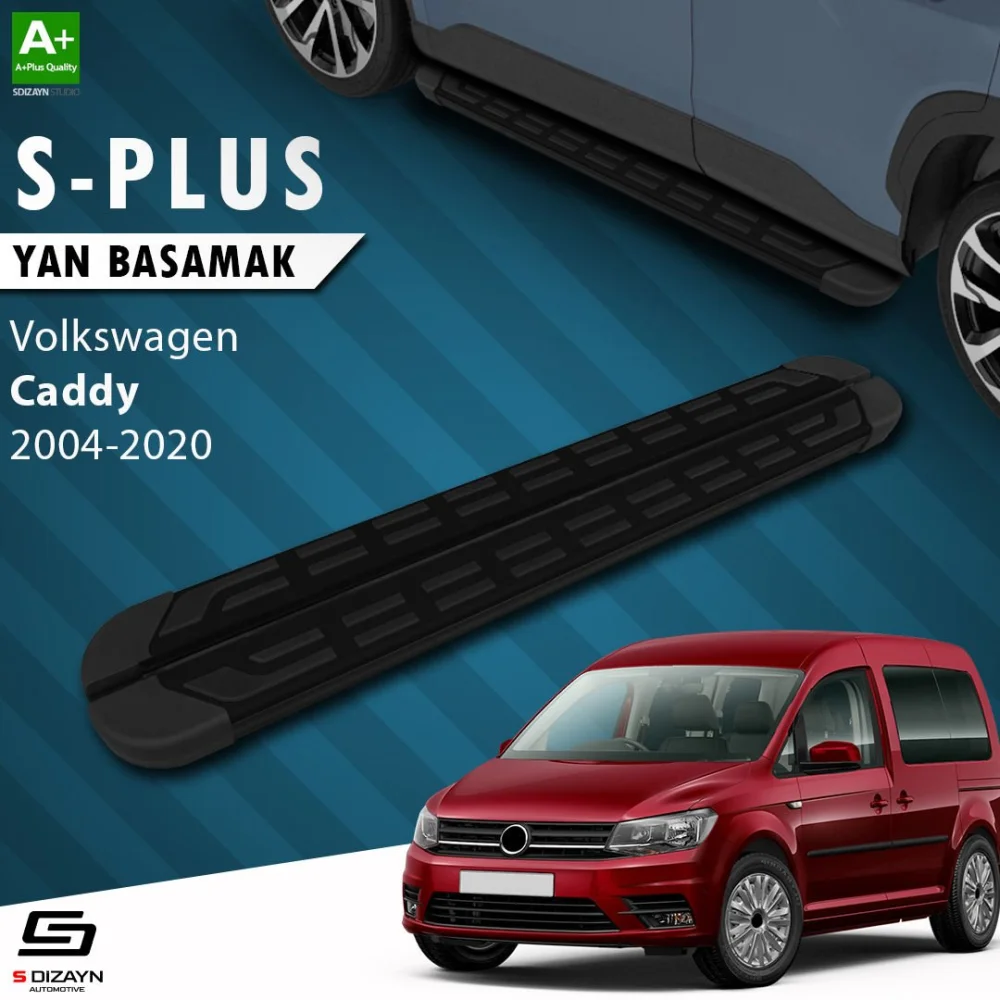 S-Dizayn VW Caddy 3 S-Plus Siyah Yan Basamak 193 Cm 2004-2020