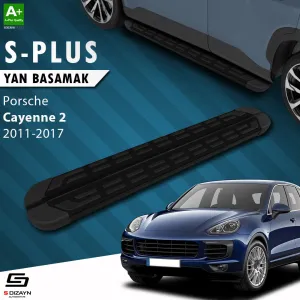 Porsche Cayenne 2010-2017 (92A) uyumlu 2 S-Plus Siyah Yan Basamak 193 Cm Etekli 2011-2017 modelleri DRS Tuning'de. Kaliteli malzeme, hızlı kargo ve güvenli