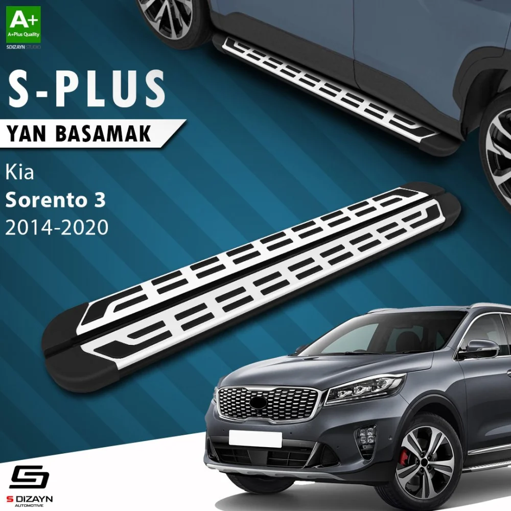 S-Dizayn Kia Sorento 3 S-Plus Gri Yan Basamak 183 Cm 2014-2020