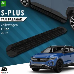 S-Dizayn VW T-Roc S-Plus Siyah Yan Basamak 173 Cm Etekli 2019 Üzeri thumb 1