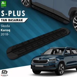Skoda Karoq 2017-Günümüz (NU) uyumlu S-Plus Siyah Yan Basamak 173 Cm 2018 Üzeri modelleri DRS Tuning'de. Kaliteli malzeme, hızlı kargo ve güvenli alışverişle