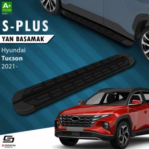 Hyundai Tucson 2020-Günümüz (NX4) uyumlu 4 S-Plus Siyah Yan Basamak 173 Cm 2021-2024 modelleri DRS Tuning'de. Kaliteli malzeme, hızlı kargo ve güvenli