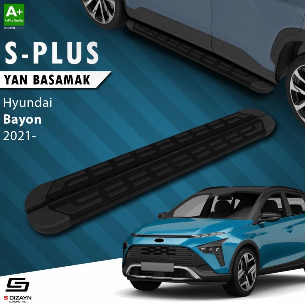 S-Dizayn Hyundai Bayon S-Plus Siyah Yan Basamak 173 Cm 2021-2024