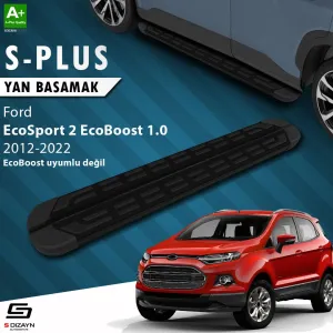 Ford EcoSport 2012-2023 (B515) uyumlu 2 S-Plus Siyah Yan Basamak 173 Cm 2012-2018 modelleri DRS Tuning'de. Kaliteli malzeme, hızlı kargo ve güvenli alışverişle