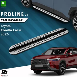 S-Dizayn Toyota Corolla Cross OEM Still Pro V2 Aluminyum Yan Basamak 183 Cm 2022 Üzeri thumb 1