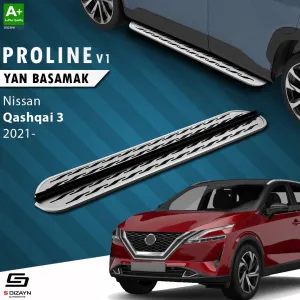 Nissan Qashqai 2021-Günümüz (J12) uyumlu 3 OEM Still Pro V2 Aluminyum Yan Basamak 173 Cm 2021 Üzeri modelleri DRS Tuning'de. Kaliteli malzeme, hızlı kargo ve