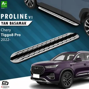 S-Dizayn Chery Tiggo8 Pro OEM Still Pro V2 Aluminyum Yan Basamak 183 Cm 2022 Üzeri thumb 1