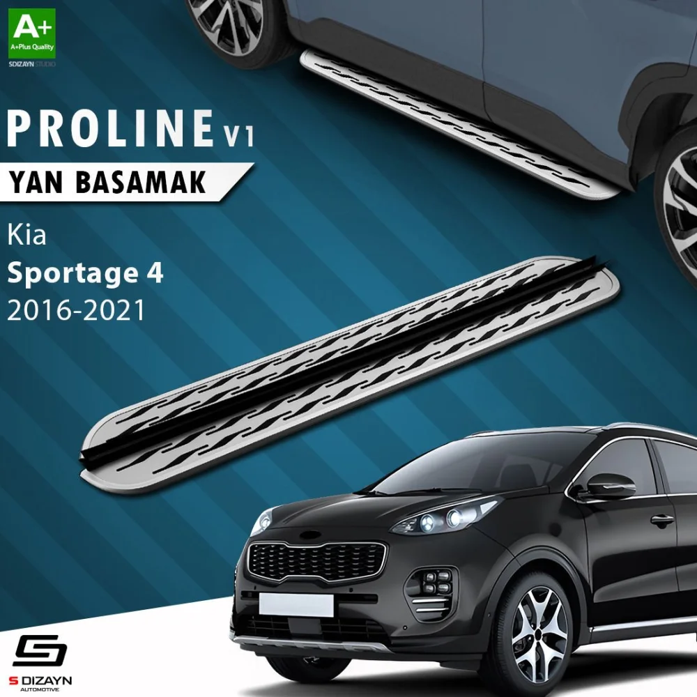S-Dizayn Kia Sportage 4 OEM Still Pro V2 Aluminyum Yan Basamak 173 Cm 2016-2021