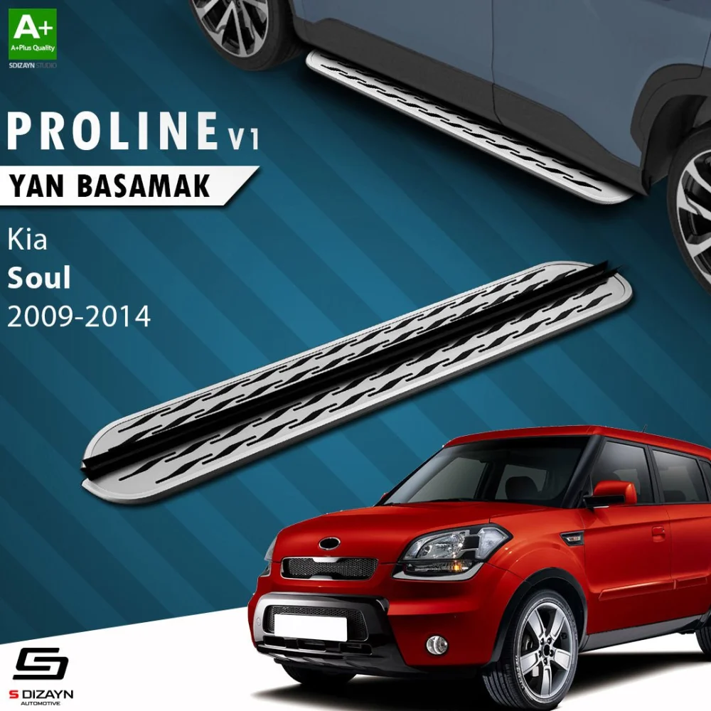 S-Dizayn Kia Soul OEM Still Pro V2 Aluminyum Yan Basamak 173 Cm 2009-2014