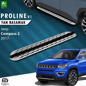 S-Dizayn Jeep Compass 2 OEM Still Pro V2 Aluminyum Yan Basamak 173 Cm 2017 Üzeri thumb 1