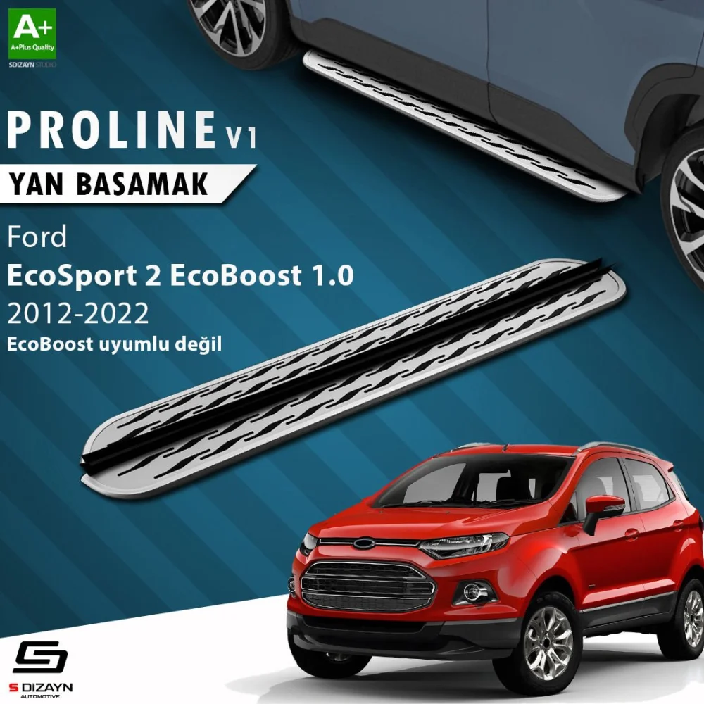 S-Dizayn Ford EcoSport 2 OEM Still Pro V2 Aluminyum Yan Basamak 173 Cm 2018-2022