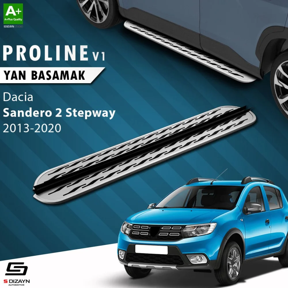 S-Dizayn Dacia Sandero 2 Stepway OEM Still Pro V2 Aluminyum Yan Basamak 173 Cm 2013-2020