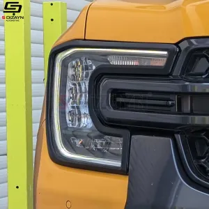 S-Dizayn Ford Ranger 4 ABS Plastik Ön Far Çerçevesi 2 Prç. 2023 Üzeri A+ Kalite thumb 4