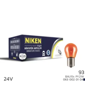 Niken uyumlu 24V 93 Ampul YT (PY21W) Amber BAU15S 10 LU modelleri DRS Tuning'de. Kaliteli malzeme, hızlı kargo ve güvenli alışverişle hemen inceleyin.