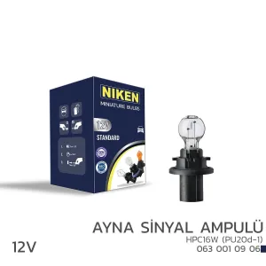 Niken uyumlu 12V HPC16W Ayna Sinyal Ampulü (PU20d-1) 10’Lu modelleri DRS Tuning'de. Kaliteli malzeme, hızlı kargo ve güvenli alışverişle hemen inceleyin.