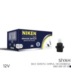 Niken uyumlu 12V Bax Soketli Ampul (W1.2W)B8.5d Siyah 10’Lu modelleri DRS Tuning'de. Kaliteli malzeme, hızlı kargo ve güvenli alışverişle hemen inceleyin.