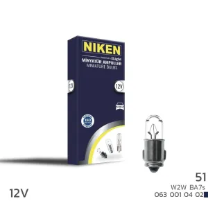 Niken uyumlu 12V 51 Ampul (W2W) BA7S 10 LU modelleri DRS Tuning'de. Kaliteli malzeme, hızlı kargo ve güvenli alışverişle hemen inceleyin.