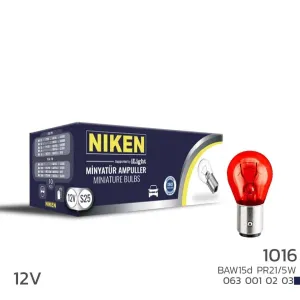 Niken uyumlu 12V 1016 Ampul YT (PR21/5W) Kırmızı BAW15D 10 LU modelleri DRS Tuning'de. Kaliteli malzeme, hızlı kargo ve güvenli alışverişle hemen inceleyin.