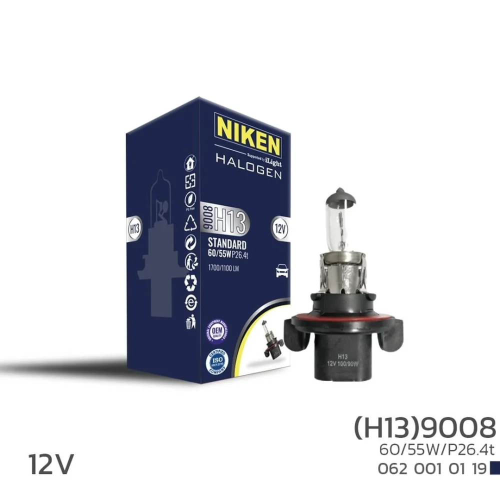 Niken 12V 9008 (H13) 60W/55W Halojen Ampul P26.4T