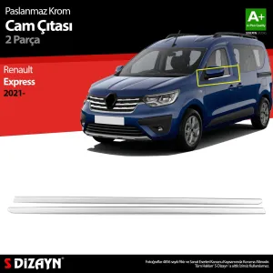 S-Dizayn Renault Express Krom Cam Çıtası 2 Prç. 2021 Üzeri thumb 1