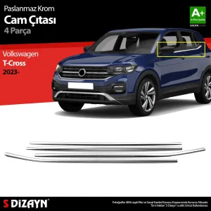 s-dizayn uyumlu VW T-Cross Krom Cam Çıtası 4 Prç 2023 Üzeri modelleri DRS Tuning'de. Kaliteli malzeme, hızlı kargo ve güvenli alışverişle hemen inceleyin.