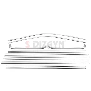 S-Dizayn VW Transporter T5 Kısa Şase Krom Cam Çerçeve Seti 2003-2015 Tek Sürgü thumb 2